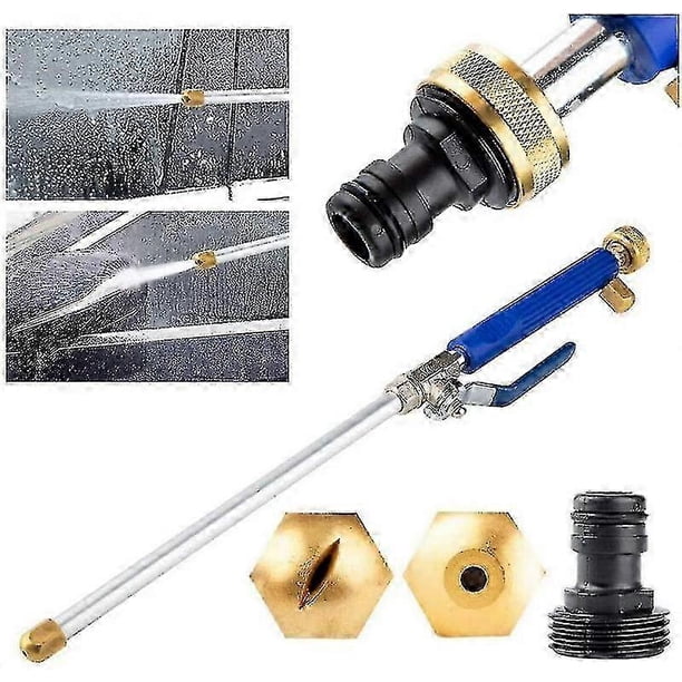 2026 High Pressure Water Nozzle Spray Gun Water Lance With 2 Cleaning Nozzles Spray Nozzles Garden Hose Connection 46 Cm Garden Shower Hydro Jet Power