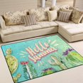 thumbnail image 2 of SKYSONIC Lightweight Soft Area Rugs Hello Summer Cactuses Floor Mat for Kids Playing Room Hardwood Floor Living Room 63x48 inch Nursery Rugs, 2 of 6