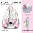 thumbnail image 5 of White Ballerina Swan Pattern Backpack for School,Cute School Bag,Schoolbag with Adjustable Shoulder Straps & Padded Back,15.25"x11.5"x5.25", 5 of 5
