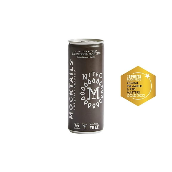 Mocktails Uniquely Crafted Non Alcoholic Caffe Carnival Expresso Martini, 6.8 oz, 4 pack