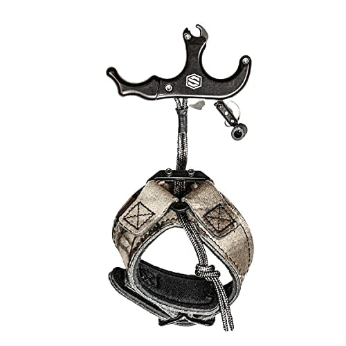 Scott Archery Pursuit Release Aid, Black, Multi-Sear Technology, Adjustable Trigger, 3 & 4 Finger Extensions, Ergonomic Aluminum Handle (8008RCS2-BK)