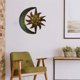 thumbnail image 4 of Decoración de pared de sol y luna de metal, decoración de pared de jardín creativa, arte de pared retro decorativo para sala de estar y dormitorio, 4 of 5