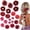 21PCS Wine Red, variant on 21 Pcs Flower Hair Clip Rose Hair Clips Barrettes for Women Flower Accessories Boho Bride Claw Clip Hairpin Brooch Pin Headpiece for Wedding