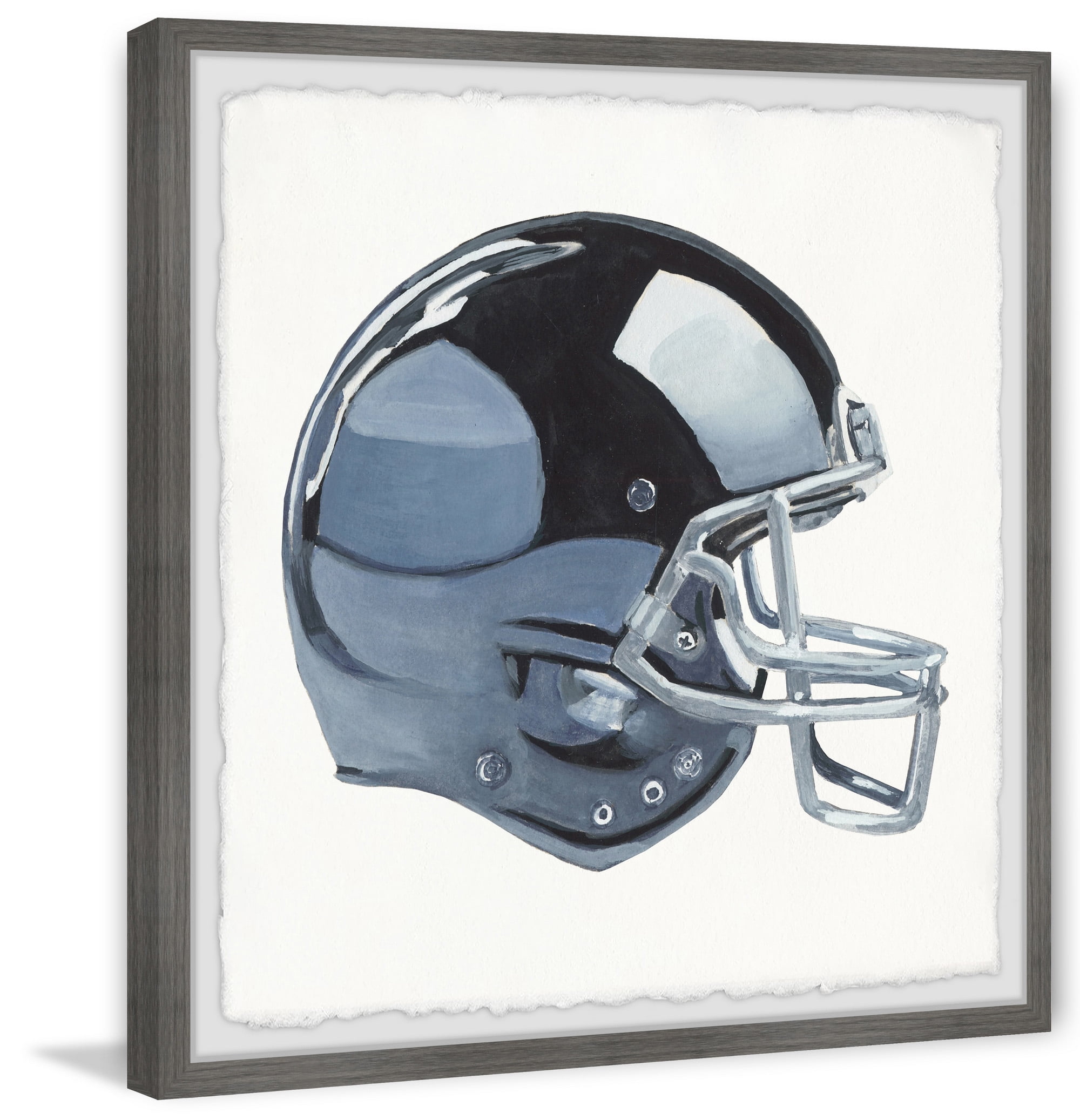 Marmont Hill Football Helmet Framed Wall Art, 12.00" x 1.50"