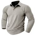 thumbnail image 1 of zbxnLI T-Shirts Classiques pour Hommes Coton Manches Longues Style Golf Chemises Décontractées Basiques Col Hauts, 1 of 7