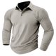 thumbnail image 2 of pstuiky Camisas casuales de manga larga para hombre, Blusa con botones y solapa de color liso para hombre Tops de hombre l, 2 of 7