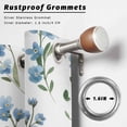 thumbnail image 2 of Outdoor Curtains for Patio Waterproof, Blue Flowers Outdoor Privacy Panels Grommet, Spring Floral Farmhouse Leaves Rustic Blackout Outside Curtains for Porch/Cabana/Pergola/Gazebo 54"x84", 2 Panels, 2 of 8