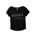 thumbnail image 1 of Reinvent Yourself Women's Fashion Slouchy Dolman T-Shirt Tee Heather Black Medium, 1 of 4