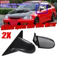 thumbnail image 1 of For Honda Civic EK Sedan 1996-2000 Gloss Black Side Rear View Mirror Replacement, 1 of 7
