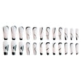 thumbnail image 3 of FCOGIN Long Coffin False Nail, Acrylic Nail, Press on Nail, White, Black, 24 Pieces, 3 of 5
