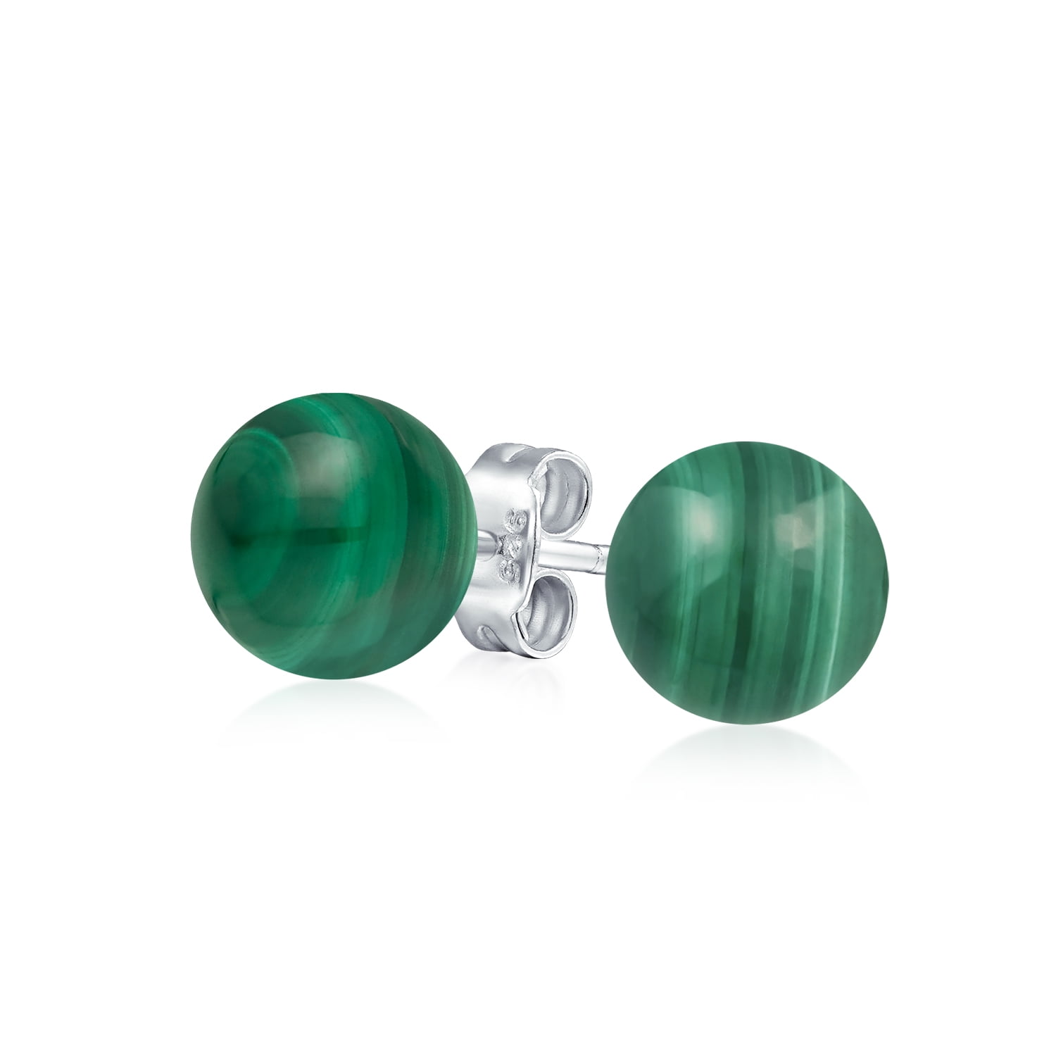 Fashion Jewellery 10mm Natural Green Jade 925 Silver Hook Dangle Earrings 