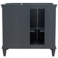 thumbnail image 2 of 37 in. Single Wooden Vanity  Dark Gray Gray Granite Oval Left Door.Left Sink, 2 of 16