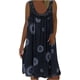 thumbnail image 4 of Vestido de playa de verano para mujer 2024 vintage estampado floral sin mangas cuello redondo vestidos sueltos plisados vestido de playa fluido, 4 of 5