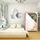 thumbnail image 5 of EeaseMX Adorno colgante de cuentas de madera de luna y estrella para cama de bebé, tienda de juegos, habitación, cuna (luna gris y estrella blanca), 5 of 7