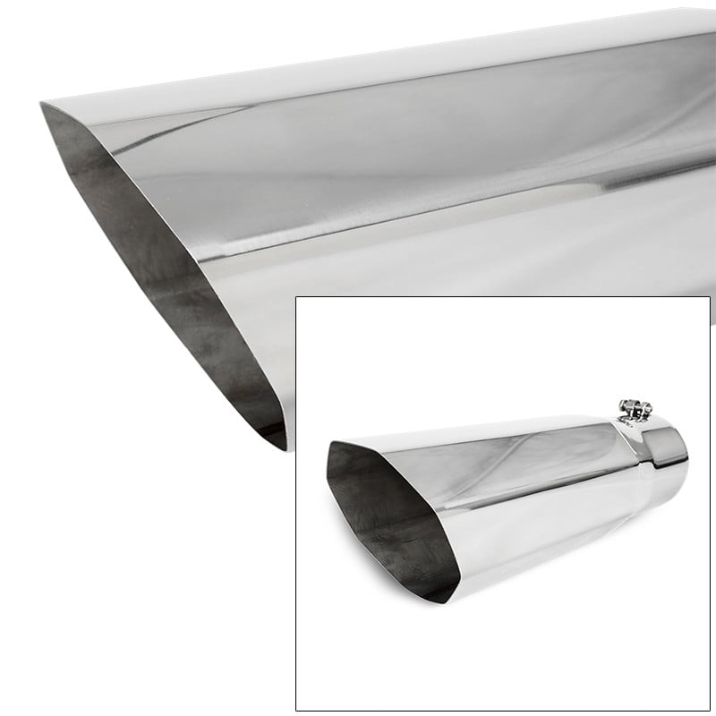 Universal Stainless Angle Octagon Polish 18 inch BoltOn Exhaust Tip 5