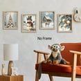 thumbnail image 3 of Hieng Vintage Christmas Wall Art Decor Set of 4 Retro Winter Holiday Xmas Artwork Poster Christmas Tree Snowman Wall Decor for Home Farmhouse Bedroom Gallery Decorations Unframed, 3 of 6