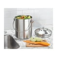 thumbnail image 4 of InterDesign Double Filtration Kitchen Compost Bin, Brushed Stainless Steel, 1.3 Gal, 4 of 10
