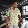 thumbnail image 3 of Wukai Rabbit With Tie Print Men's Short-Sleeved Mesh T-Shirt,Quick-Dry Short Sleeve Workout T-Shirt-Medium, 3 of 8