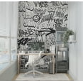 thumbnail image 2 of Graffiti Inscribed Wallpaper Stylish Graffiti Wallposter, 2 of 5
