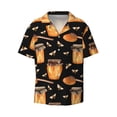 thumbnail image 3 of Goofa Bee and Honey Printed Men's Casual Short-sleeved Shirt,Lightweight Breathable Button-down,Summer Casual men's top,Versatile Fashion shirt-Medium, 3 of 7
