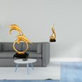 thumbnail image 2 of Figura De Delfín Realista Moderna Y Abstracta, Escultura De Llama De Resina, Adorno De Escritorio Para El Hogar, La Oficina, El Gabinete Y La Sala De Estar., 2 of 8