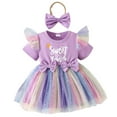 thumbnail image 1 of DuoJiaJ Robe de Fête à Manches Courtes pour Tout-Petites Filles, Robe de Danse Princesse, Taille 6-12 Mois, 1 of 5