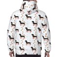 thumbnail image 7 of Pofeuu Dachshund Dog Print Mens Casual Hooded Collar Drawstring Hoodies Pullover Sweatshirts Casual Long Sleeve Shirts-4X-Large, 7 of 7