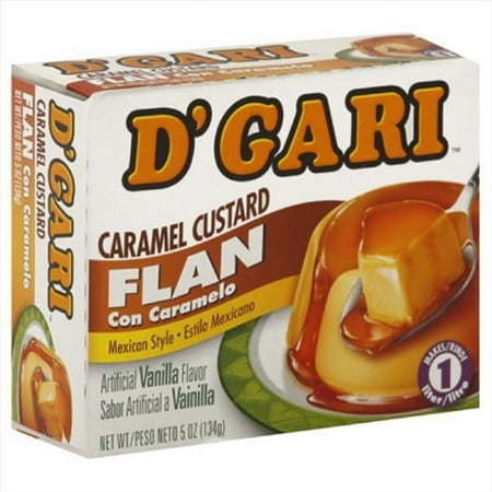 D'Gari Caramel Custard Flan, 5 oz, (Pack of 24)