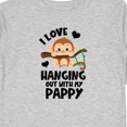 thumbnail image 4 of Inktastic Monkey I Love Hanging out with My Pappy Boys or Girls Long Sleeve Toddler T-Shirt, 4 of 5