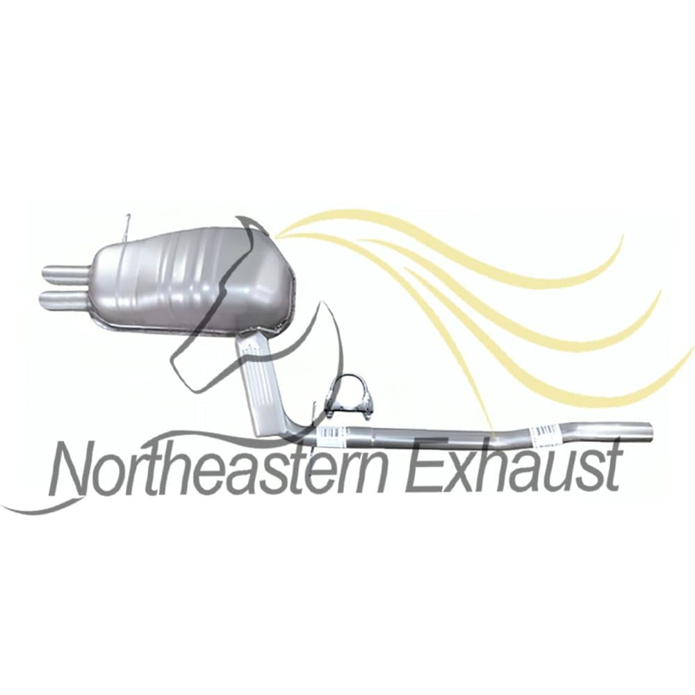Northeastern Exhaust Muffler Pipe Assembly Fits 2007-2014 Volvo XC90 3.2L - Direct Fit | Stainless Steel | Includes Clamp & Sleeve
