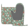 thumbnail image 2 of Disketp Retro Hippie Groovy Mushroom Oven Mitts and Potholders BBQ Gloves-Oven Mitts and Pot Holders with Recycled Infill Silicone Non-Slip Cooking Gloves for Cooking Baking Grilling, 2 of 8