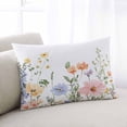 thumbnail image 2 of Floral Botanical Throw Pillow Cover 24 x 36 Inch Decorative Pillow Cover Spring Flowers Farmhouse Lumbar Pillowcase Seasonal Rectangle Cushion Case for Couch Sofa Bed Living Room, 2 of 7