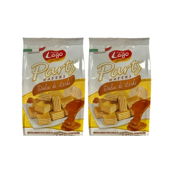 Gastone Lago Dulce De Leche Party Wafers Cookies 250g (Pack of 2)