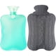 thumbnail image 1 of Botella de agua caliente de goma clásica transparente All One Tech con cubierta tejida - Azul/Verde/Rosa Adepaton FLD-2628, 1 of 1