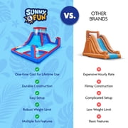 Sunny & Fun Fun Water Slide with Blow-up Pool for Kids Backyard Water Park