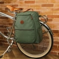 thumbnail image 6 of Tourbon Canvas Bike Rear Rack Pannier Tennis Rackets Bag, Green, 1-Pack, 6 of 10