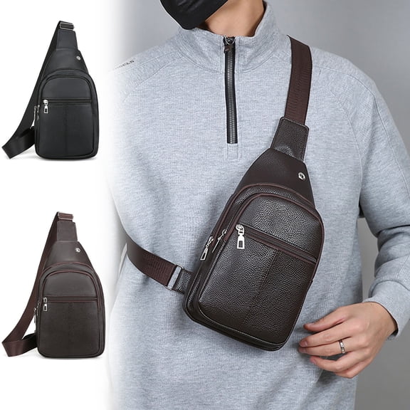 FEOLGEHLY Sling Bags for Women Men, Cloth Lightweight Small Crossbody Bags, Multi-Pocket Adjustable Strap Crescent Shoulder Bag Portable Tote Sports Chest Bag for Travel Daily Commute
