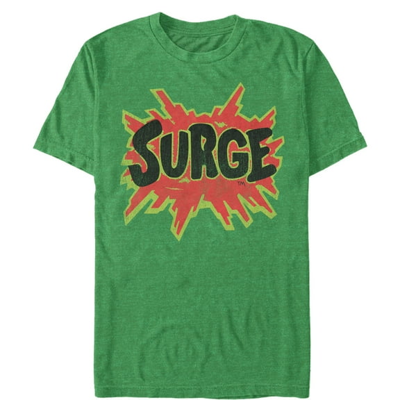 Men's Coca Cola Surge Logo  Graphic Tee Kelly Heather 2X Large