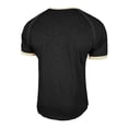 thumbnail image 6 of Men’s Short Sleeve Round Neck T-Shirt Front Placket Contrast Color Cuffs Summer Top, 6 of 7