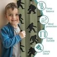 thumbnail image 3 of Blackout Kids Curtains,Green Bigfoot Pattern Childrens Insulated Curtains Set Of 2,Bedroom Essentials,Toddler Room Decor 42x54in(106x137cm), 3 of 5