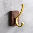 thumbnail image 4 of Wall Hooks Towel Hooks Bathrobe Hooks Heavy Coat Hooks Wooden Hooks Free Of Punching - golden, 4 of 5