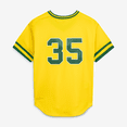 thumbnail image 3 of Men's Mitchell & Ness Rickey Henderson Yellow Athletics Authentic Batting Practice Jersey, 3 of 6