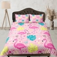 thumbnail image 1 of Flamingo Pink Juego de Funda Nórdica Colcha lindo, dormitorio ropa de cama con funda de almohada, 1 of 4