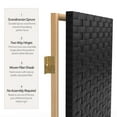 thumbnail image 4 of Red Lantern 7 ft. Tall Woven Fiber Folding Screen - Black - 3 Panel, 4 of 6