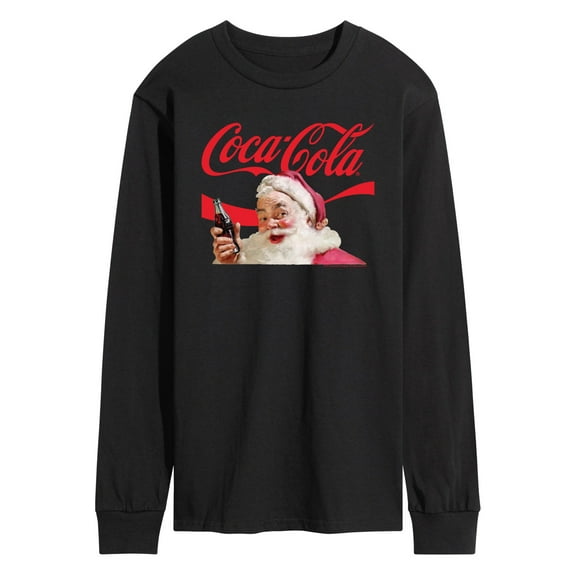 Coca-Cola - Santa Closeup - Men's Long Sleeve Graphic T-shirt
