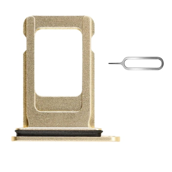 Sim Card Tray for iPhone XR - Sim Card Tray Holder Replacement for iPhone XR 6.1 Inch with Waterproof Rubber & Eject Pin(Single Sim Version)-Yellow