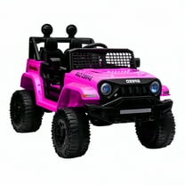 BKIRNP Kids Electric Car Ride On Truck 12V Powered 4-Wheel Car w/ Remote Control MP3 LED Lights Bluetooth Music for Kids 2 