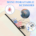 thumbnail image 5 of 6 Pcs Mini Small Scissors Keychain Set with Cover Travel-Sized Portable Snips for Travel, Sewing, Crafts and Yarn, 5 of 6