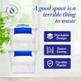 thumbnail image 5 of Homz 7.5qt Latching Plastic Storage Container, Clear/Blue, Set of 5, 5 of 8