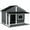 Gray, variant on Pefilos 50" Outdoor Cabin Style Dog House with Porch, Wooden Dog Kennel Weatherproof for Small to Medium Dogs, Gray